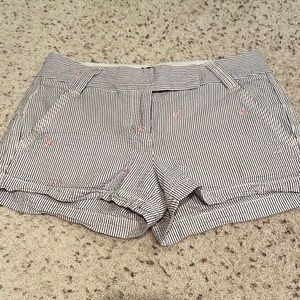 J Crew city fit seersucker shirts size 0